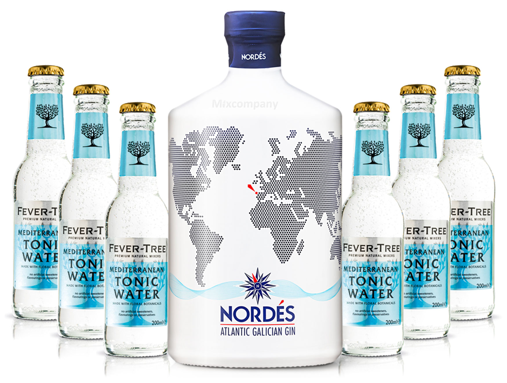 Nordes Atlantic Galician Gin aus Galizien 0,7l (40% Vol) + 6x Fever-Tree  Mediterranean Tonic Water 0,2 MEHRWEG inkl. Pfand- [Enthält Sulfite] | 7219