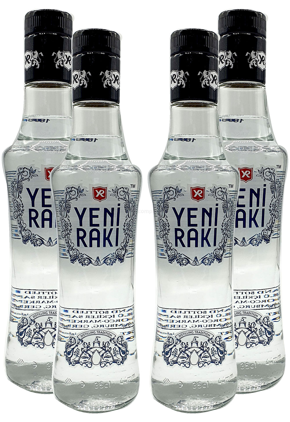 Yeni Raki - 4er Set Türkische Spirituose 0,35L (45% Vol)