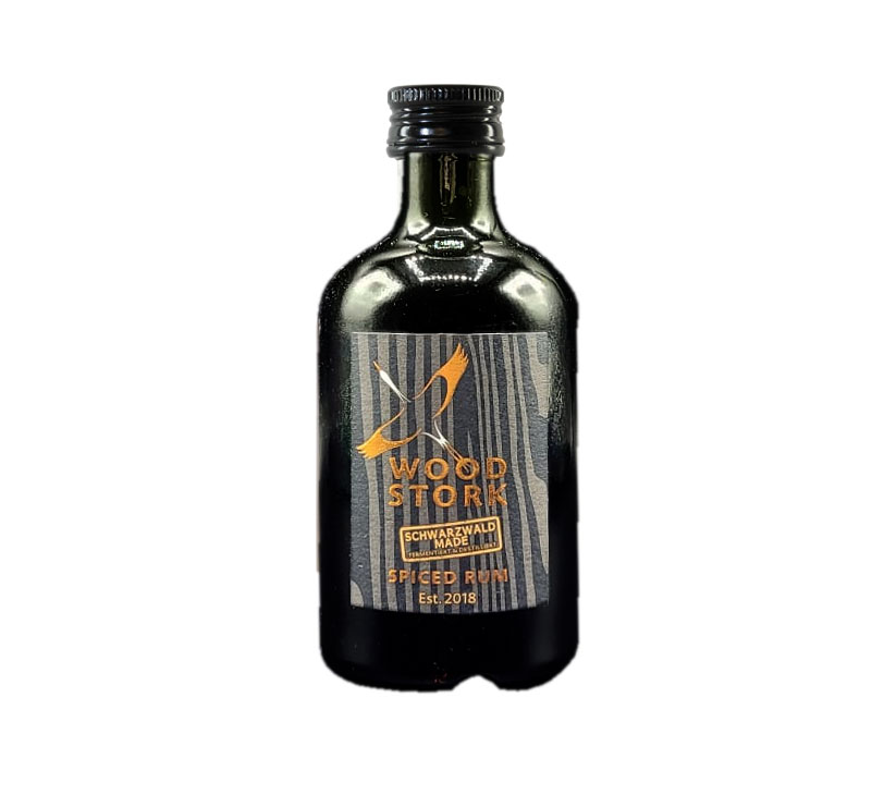 Wood Stork Spiced Rum 0,1L (40% Vol) Schwarzwald Rum Miniatur - [Enthält Sulfite]