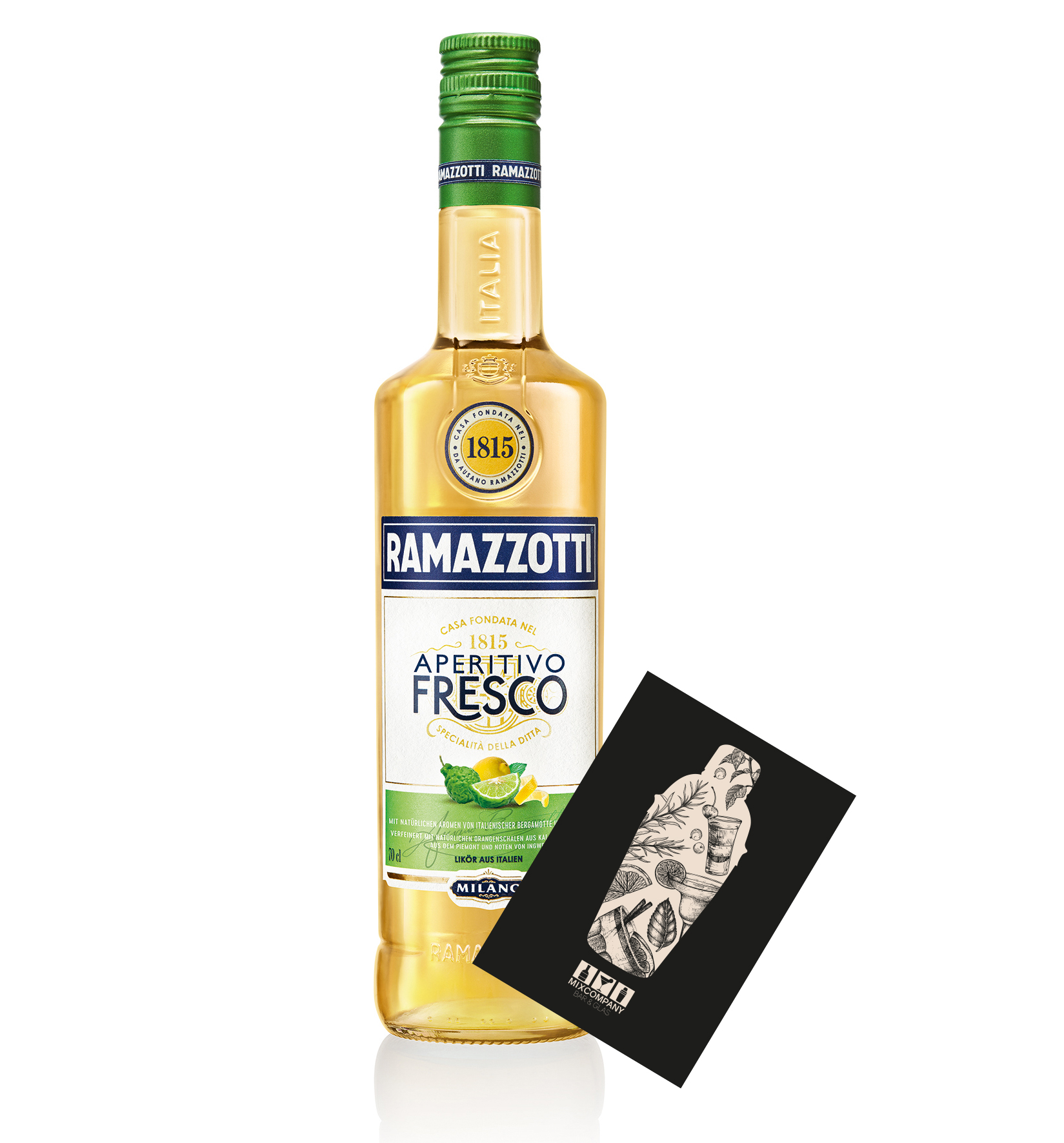Bergamotte 0,7L und Ramazzotti Fresco von Aromen Vol) | Aperitivo [Enthält Sulfite] (15% Zitrone- 12411