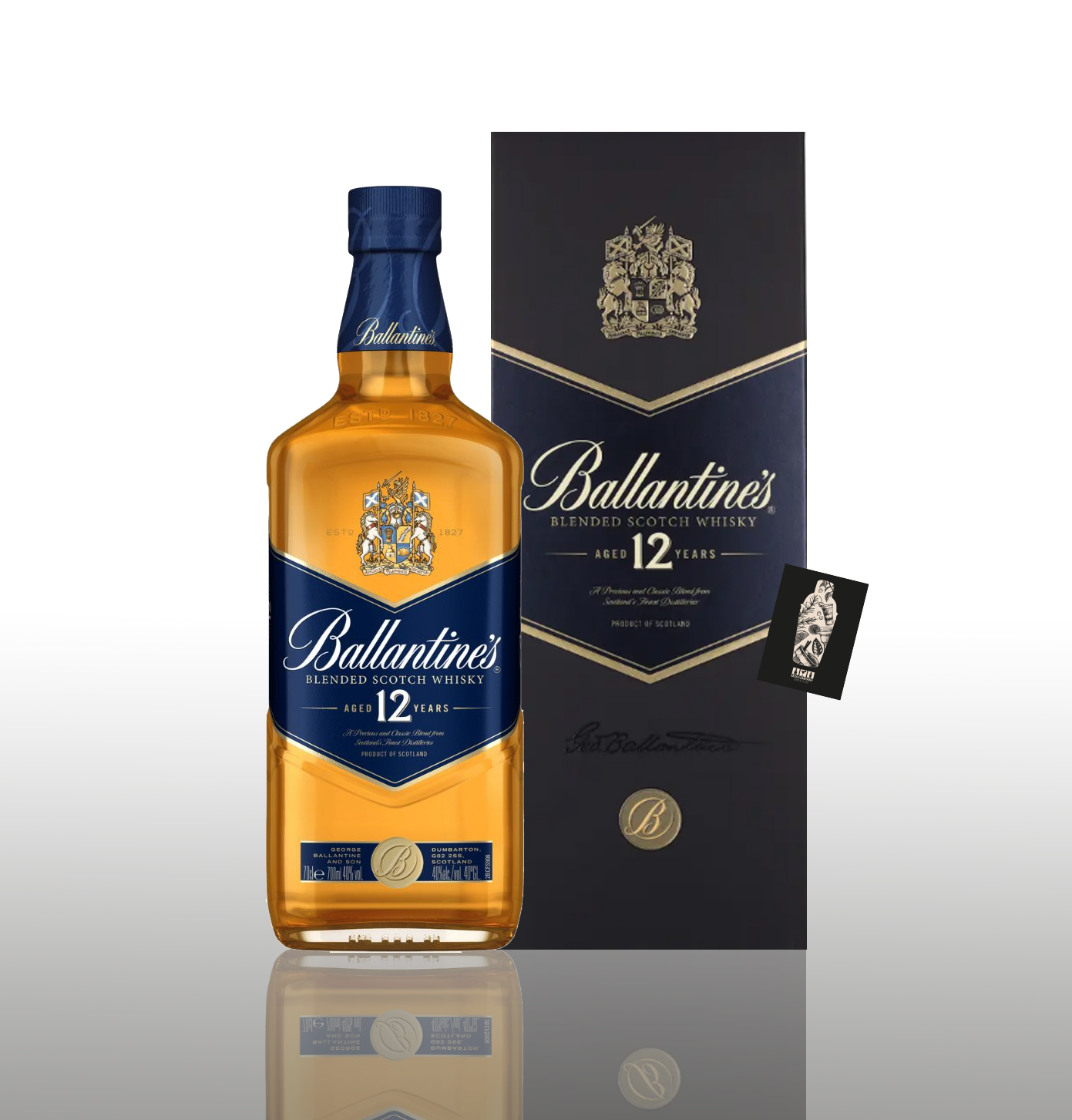 Ballantine's 12y Blended Scotch Whisky 0,7L (40% vol.) inkl. Geschenkbox (s. Bild)- [Enthält Sulfite]