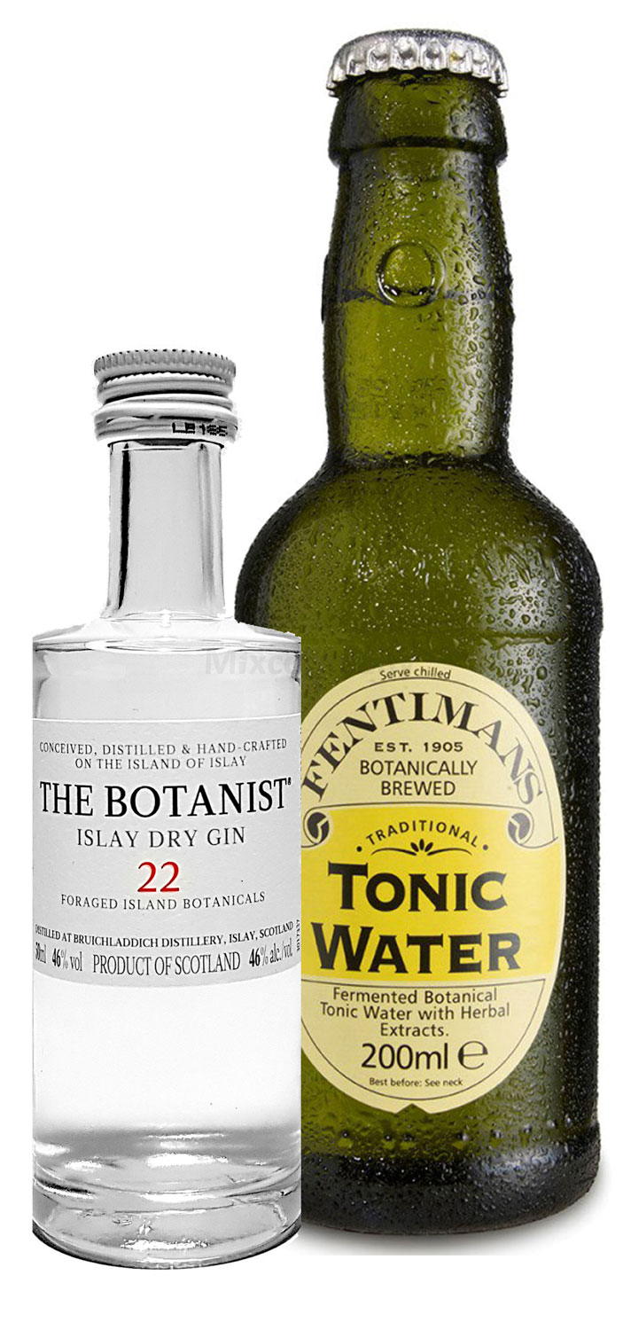 Gin Tonic Probierset - The Botanist Islay Dry Gin 50ml (46% Vol) + Fentimans Tonic Water 200ml inkl. Pfand MEHRWEG