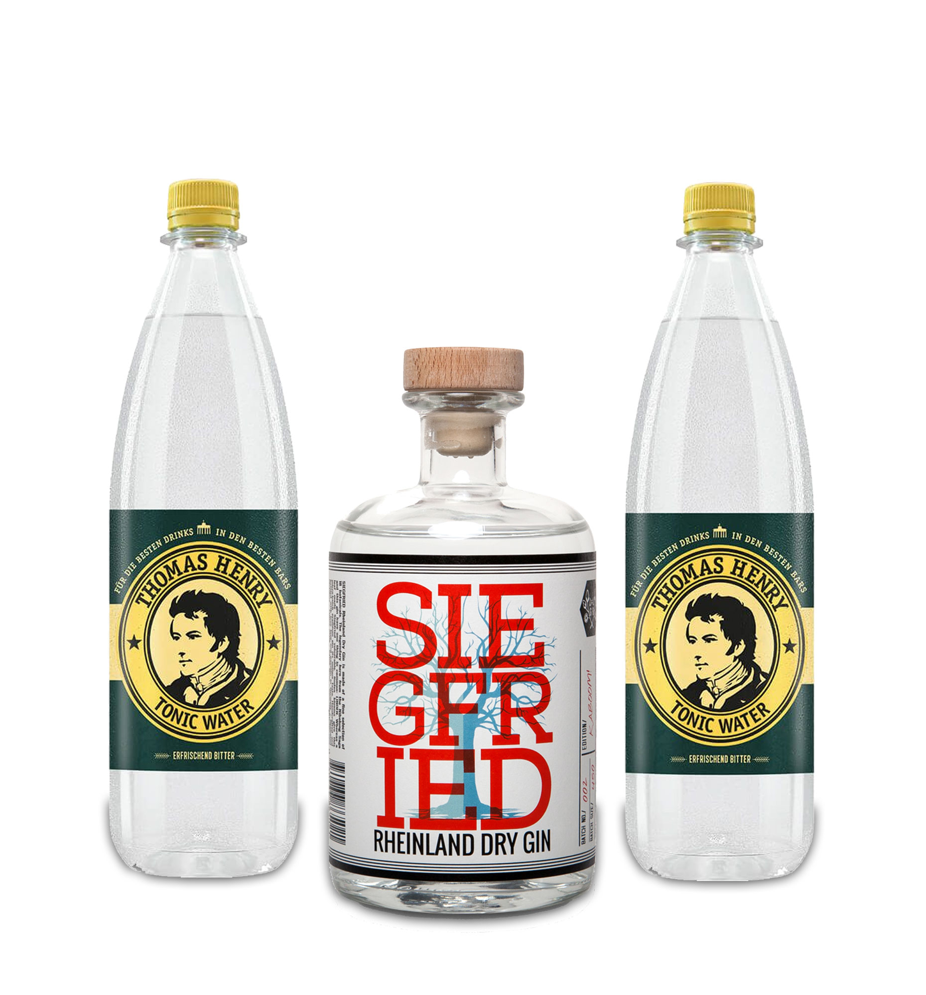 Vol) 1000ml Siegfried Gin Thomas Henry Water Pfand Inkl. (41% Gin 2 - Rheinland Siegfried + - | Tonic Tonic Dry 1126 MEHRWEG Set 500ml