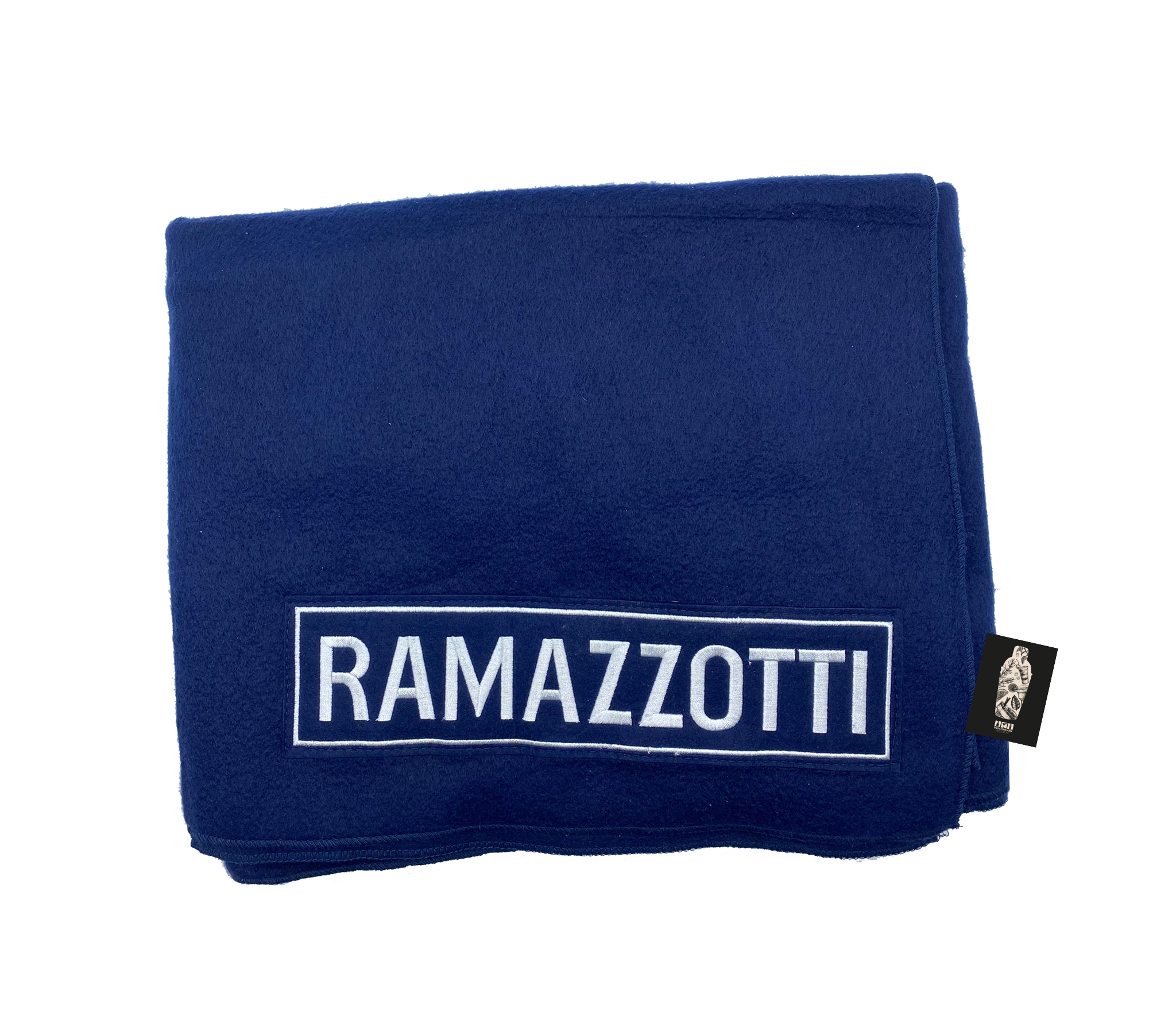 Ramazzotti Decke Gastro 100% Polyester Maße: ca. 150x120cm Farbe: Dunkelblau inkl. Mixcompany Postkarte