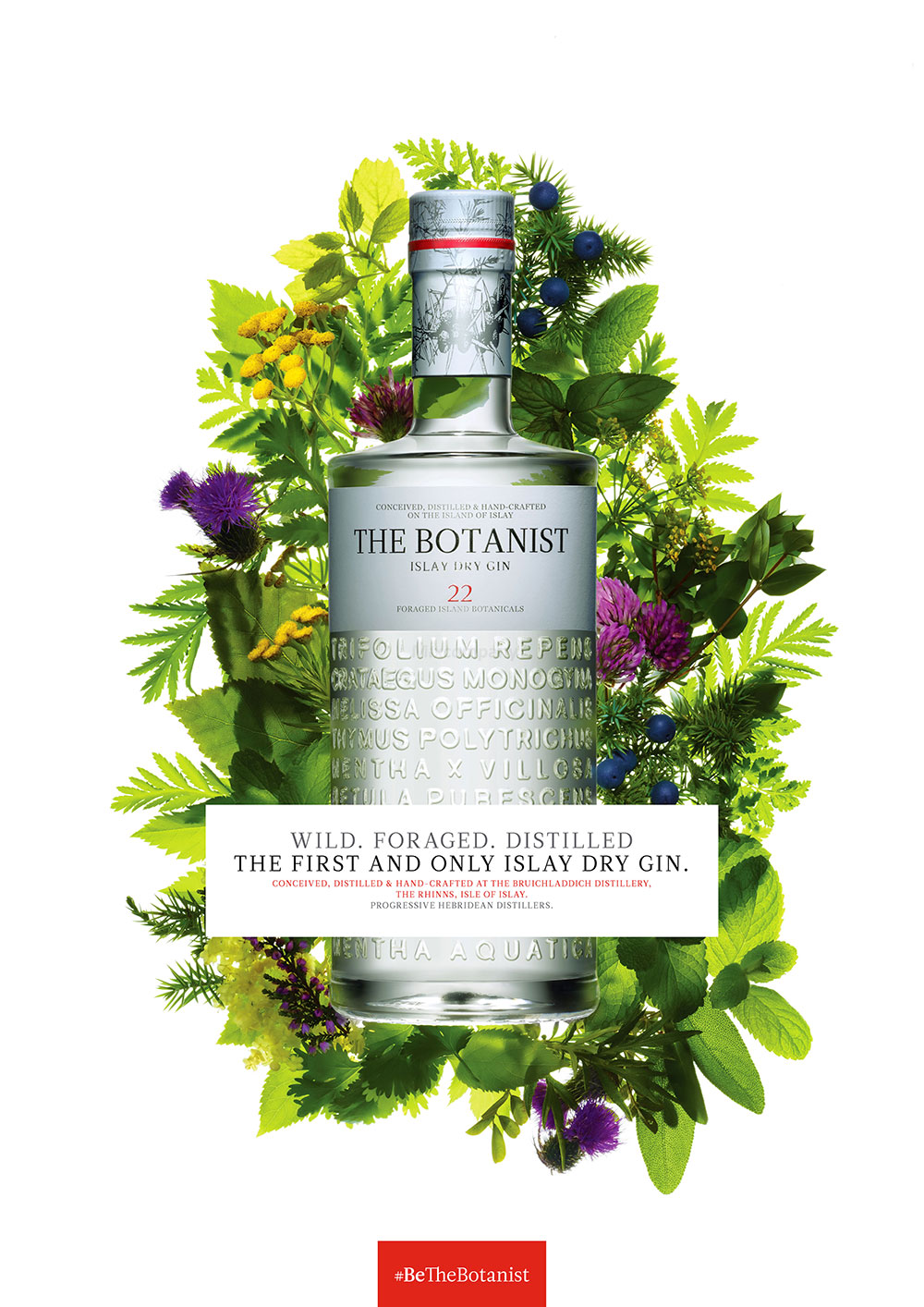 Gin Tonic Giftbox Geschenkset - The Botanist Islay Dry Gin 0,7l 700ml (46% Vol) + 4x Goldberg Tonic Water 200ml inkl. Pfand MEHRWEG + Geschenkverpackung