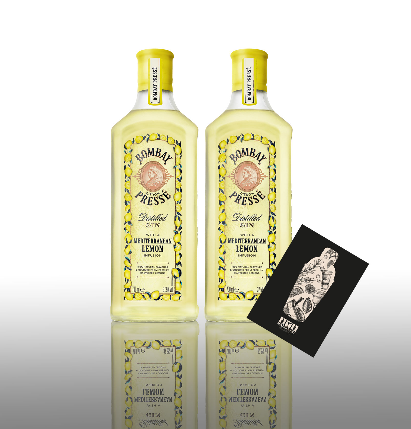 Infusion- 12245 | [Enthält Citron 2er Presse Set Vol) Sulfite] Gin 0,7L (37,5% Bombay Lemon Mediterranean 2x