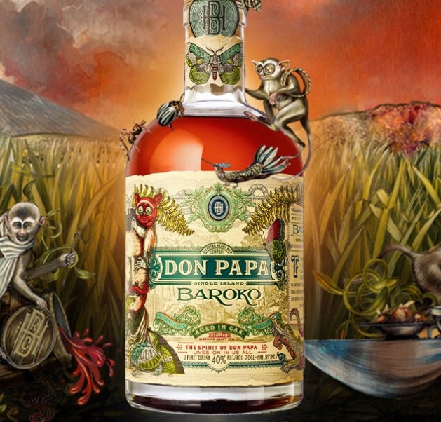 Don Papa Rum Single Island Baroko MAGNUM BOTTLE 4,5L (40% Vol) The Spirit  of Don Papa XXL Magnum Flasche- [Enthält Sulfite] | 13194
