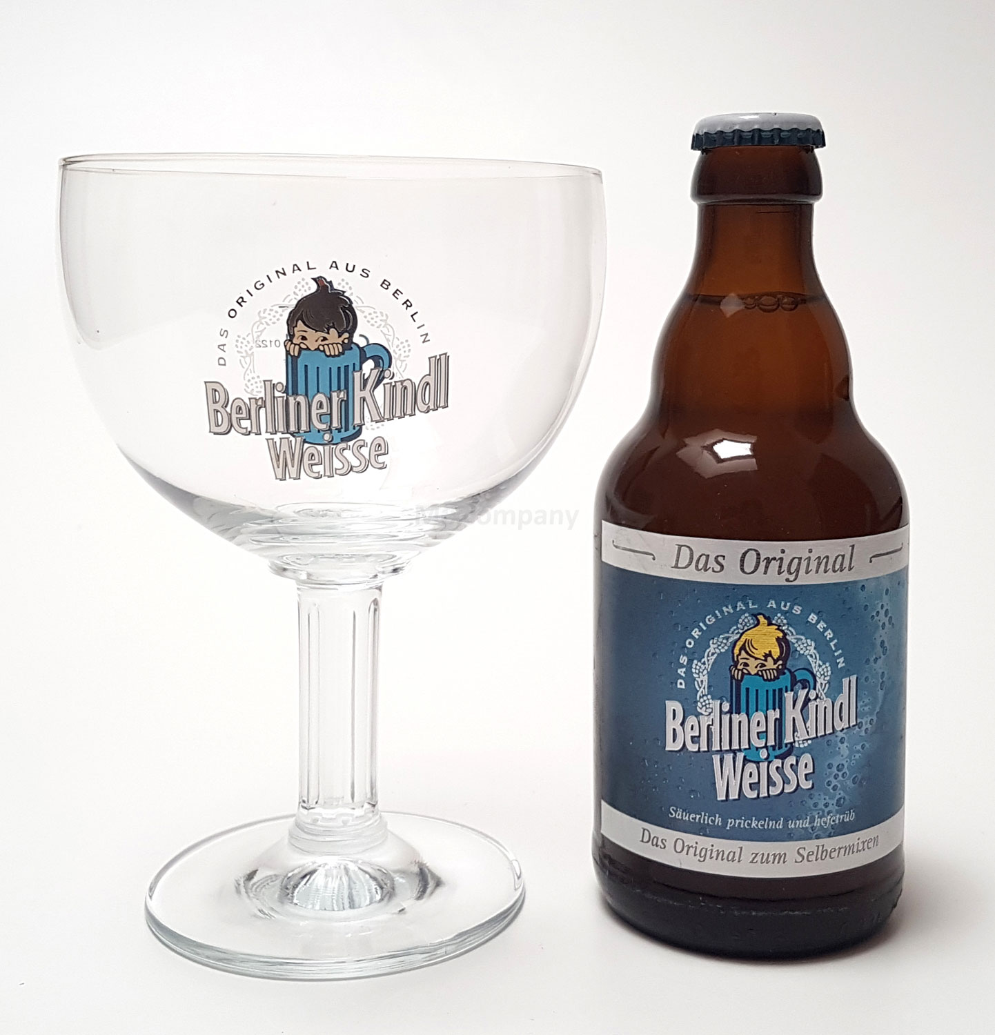 Berliner Kindl Weisse Bier 0,33L (3% Vol) + Pokalglas 0,3L - Inkl. Pfand MEHRWEG