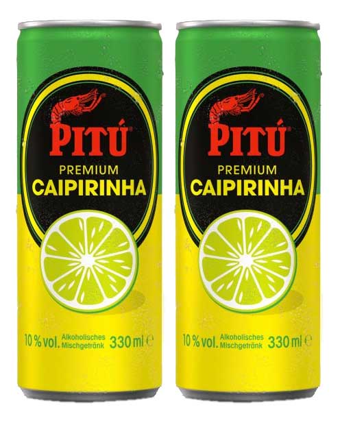 Pitu Caipirinha 2er Set Cocktail 2x Pfand [Enthält 0,33L Alkoholhaltig ready (10% | to 11110 inklusive Vol) EINWEG- drink Sulfite