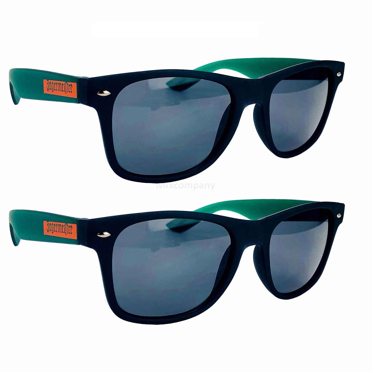 Jägermeister Sonnenbrille Nerd-, Party-, Brille in schwarz grün Aktion - 2 Stück