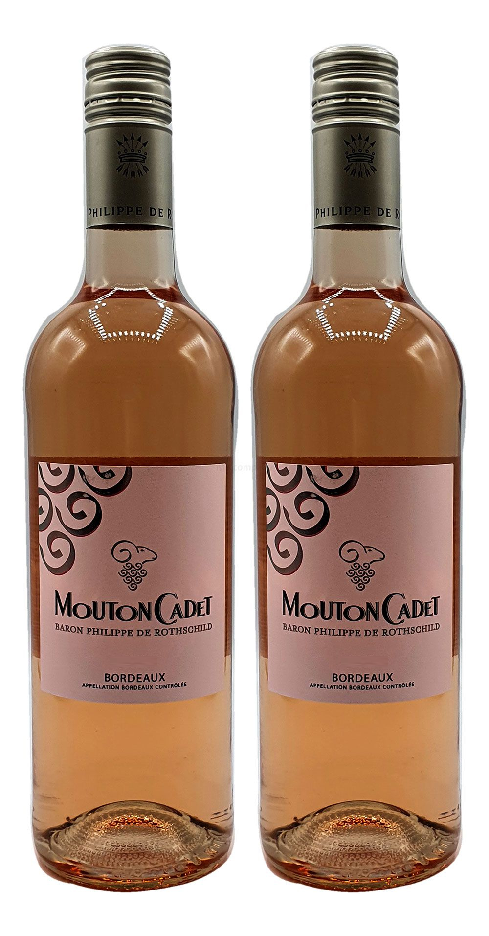 Rose Wein Set - 2x Mouton Cadet Bordeaux / Baron Philippe De Rothschild 750ml (12% Vol)- [Enthält Sulfite]