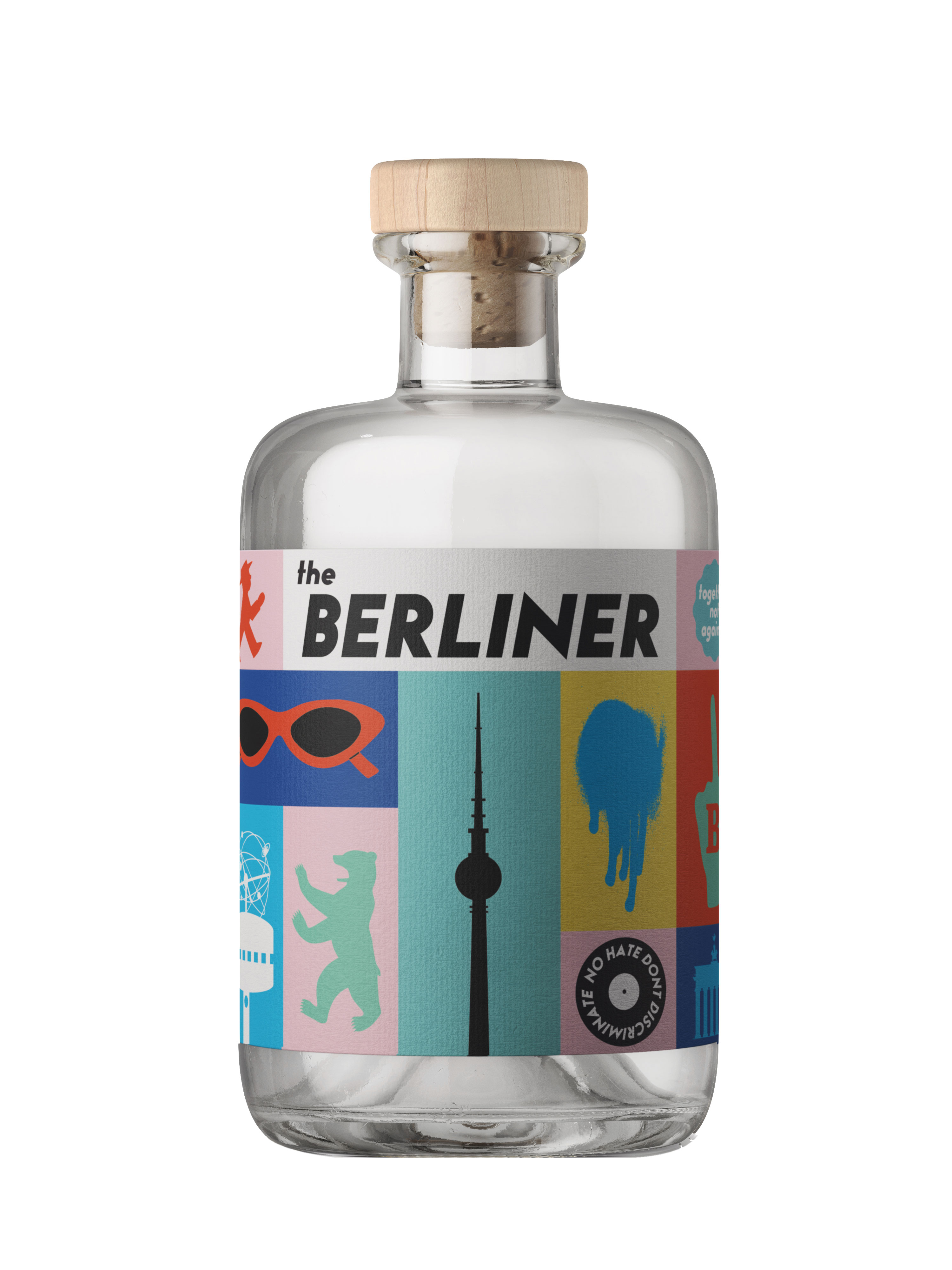 The Berliner Premium Dry Gin 0,5l (41% Vol.) - Premium Dry Gin Berlin - genieße (D)eine Stadt- [Enthält Sulfite]