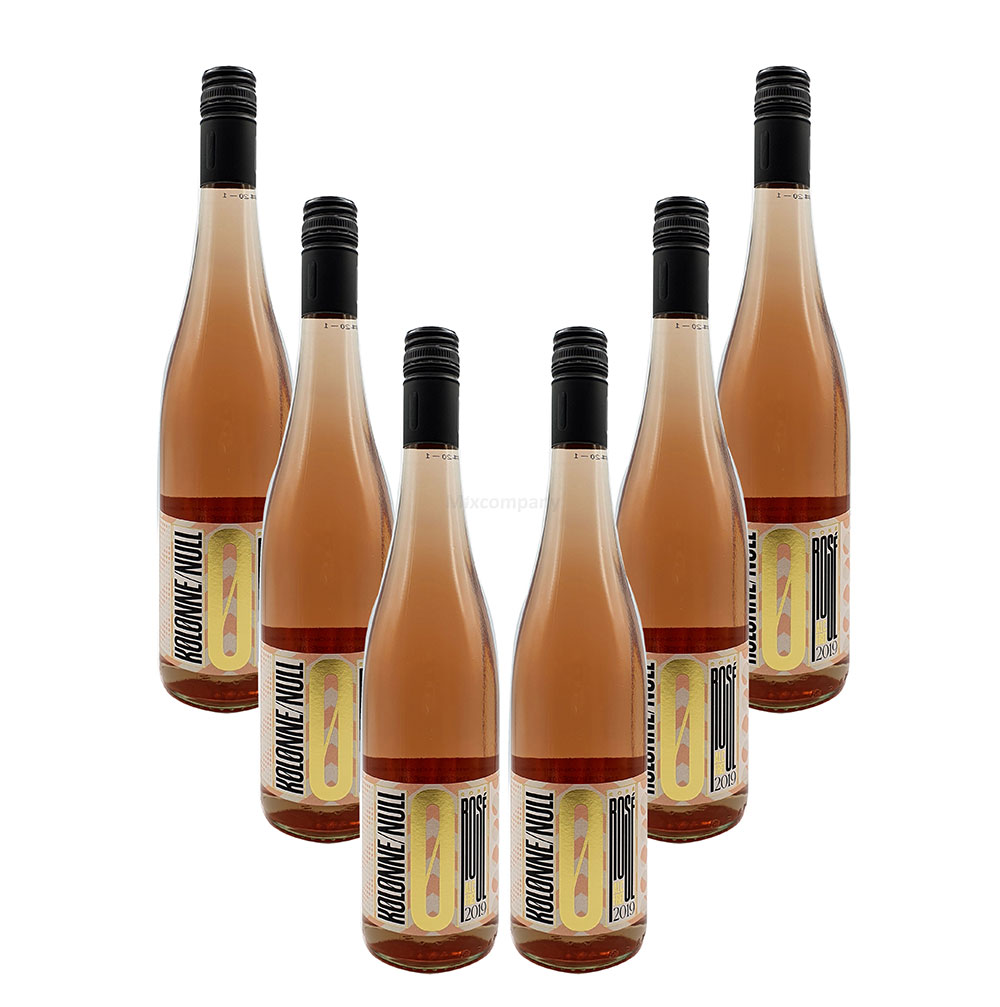 Rosé Wein alkoholfrei (6x 0,75 L) KOLONNE NULL |  Rosé aus der Provence trocken & ohne Alkohol| Vegan & kalorienarm