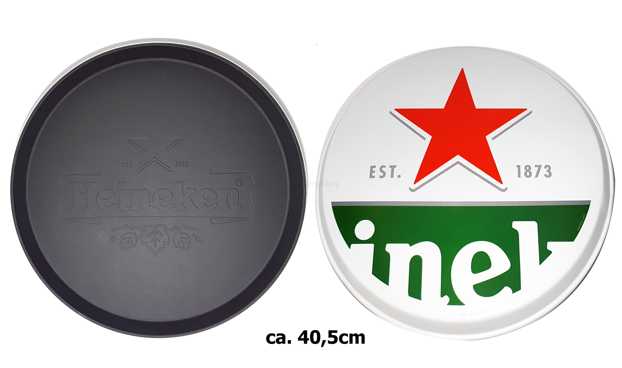 Heineken Tablett Serviertablett Kellnertablett Gummiert ca. 40,5cm
