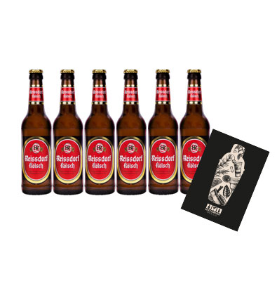 Reissdorf Kölsch 6er Set Bier 0,33L (4,8% Vol) mit Mixcompany Grußkarte inkl Pfand MEHRWEG- [Enthält Sulfite]