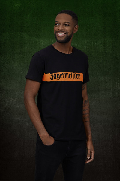 Jägermeister T-shirt schwarz Orange in Größe L Unisex 