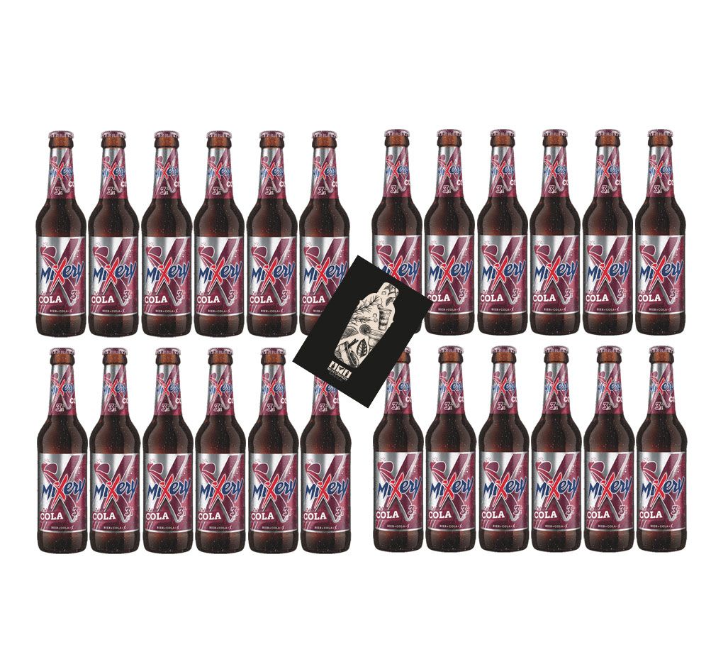Mixery Cola MHD WARE 24er Set Mixery Bier plus Cola 24x0,33L (3,1% Vol) inkl. Pfand MEHRWEG Mindesthaltbarkeit überschritten- [Enthält Sulfite]