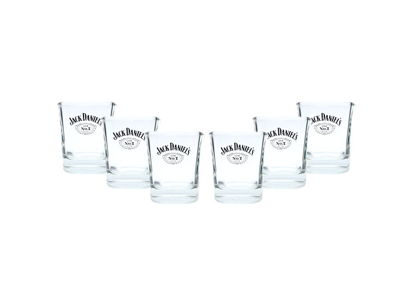 Jack Daniels Old No7 Whiskey Tumbler Glas - 6er Set