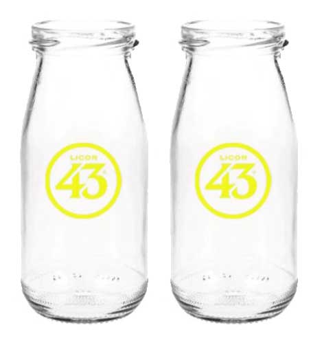 Licor 43 Milchflasche - 2er Set Milchglas Cocktailglas Likör Liquor 43er