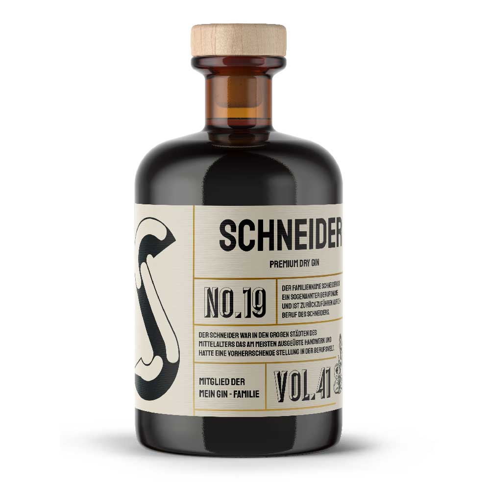 Mein Gin - Schneiders Premium Dry Gin No19 - Der Schneider Gin 0,5L (41% Vol)