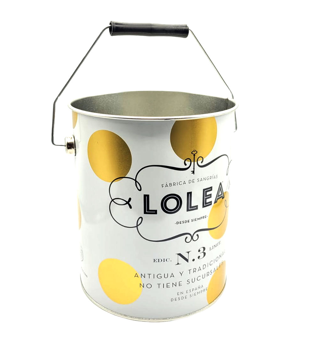 Lolea Sangria No3 Kühler Flaschenkühler mit Henkel Eiskühler mit Griff Getränkekühler in Weiß