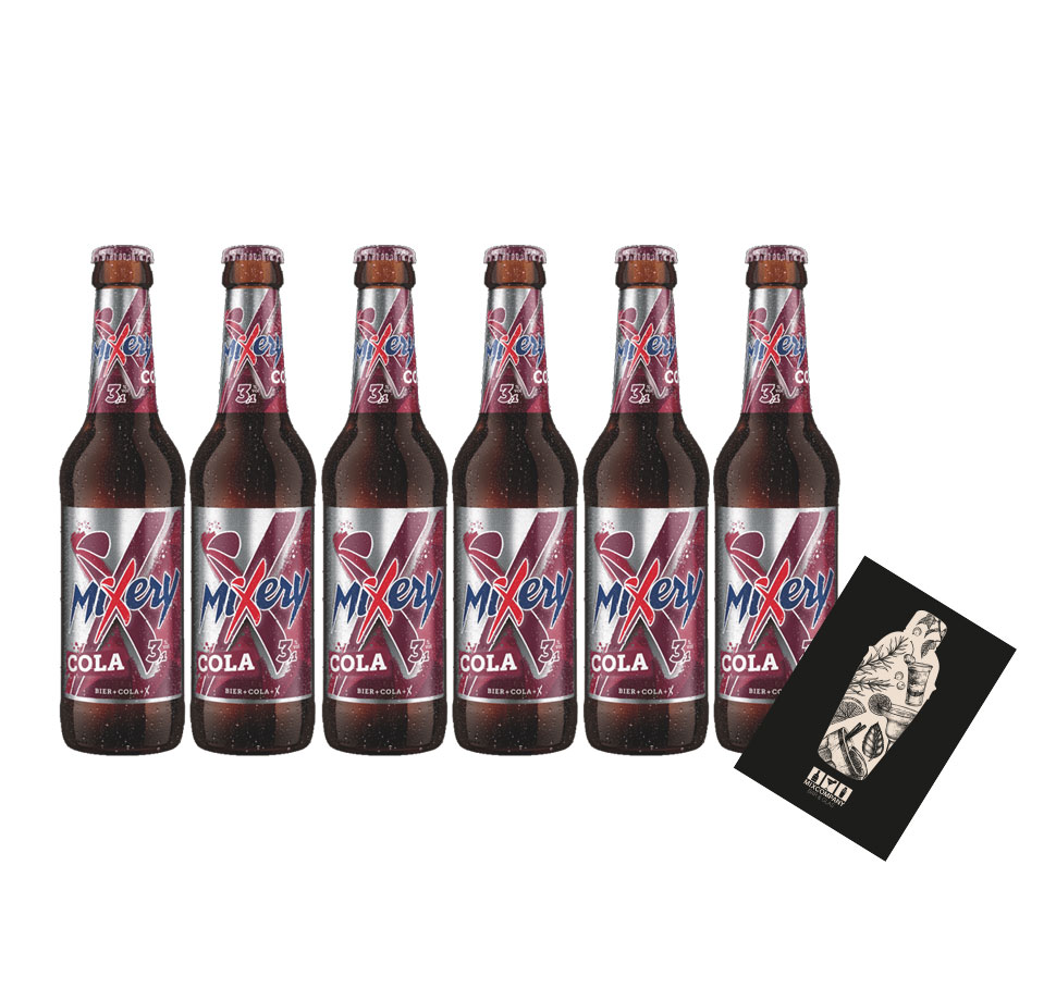 Mixery Cola 6er Set Mixery Bier plus Cola 6x0,33L (3,1% Vol) inkl. Pfand MEHRWEG- [Enthält Sulfite]