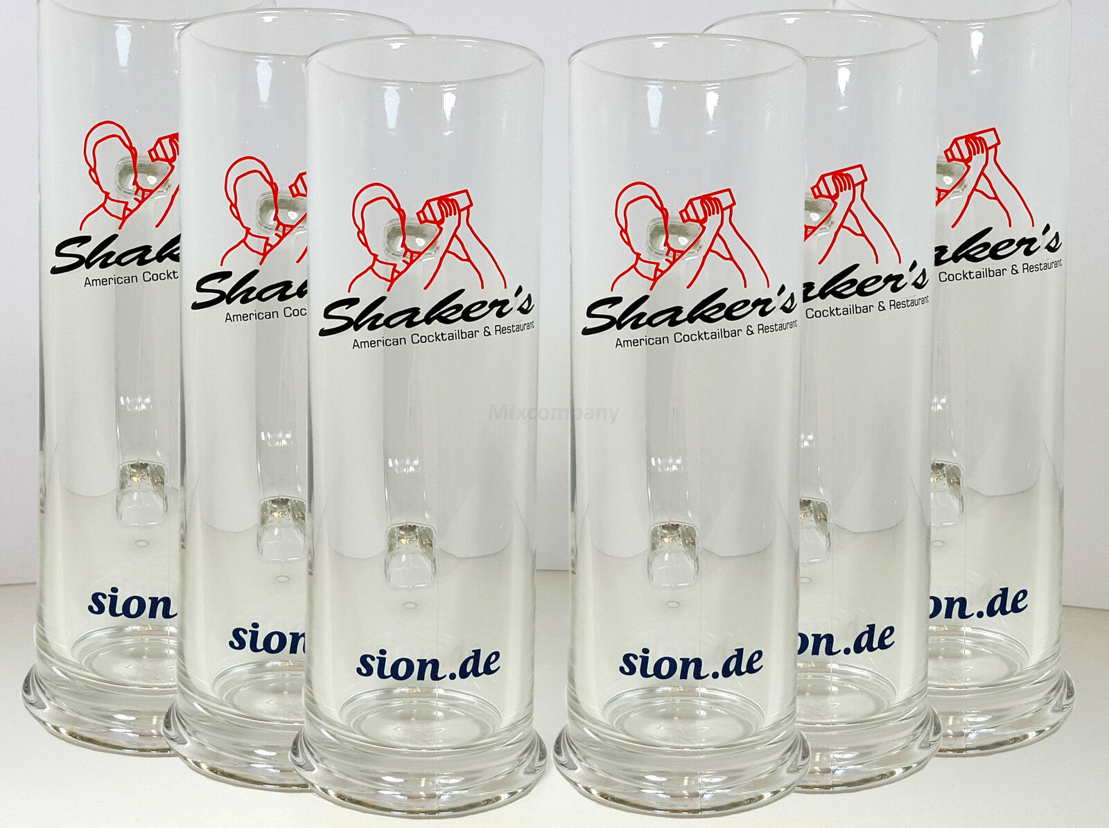 Shakers Bierglas / Glas 0,5L mit Henkel - 6 Stk.