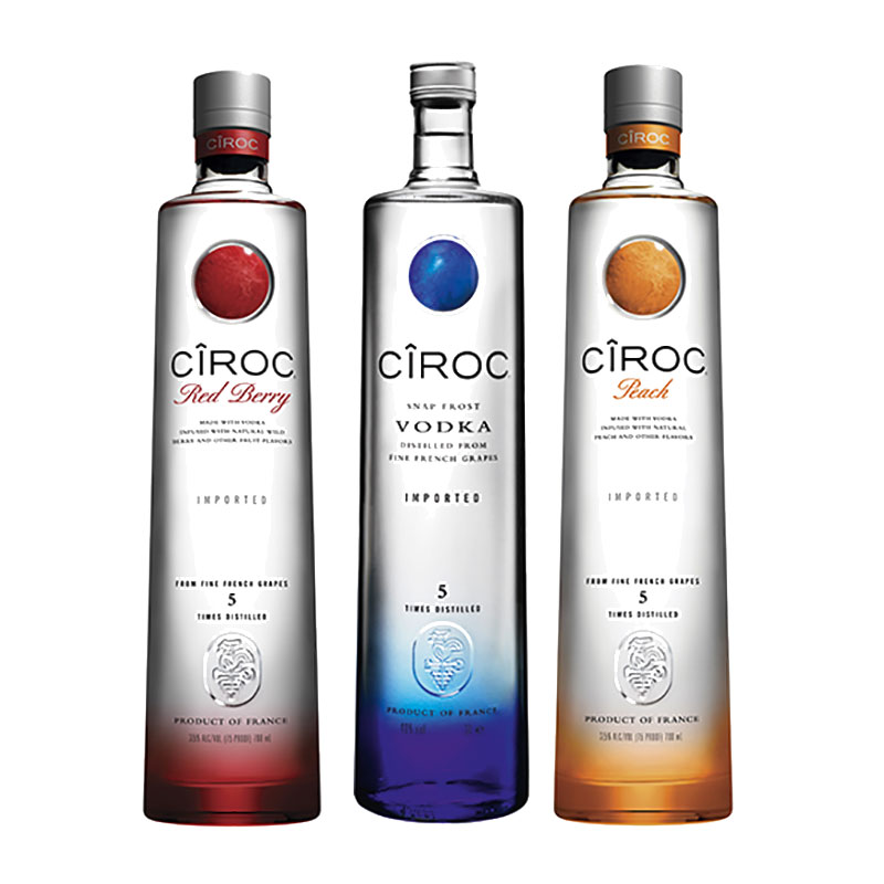 Ciroc Vodka 3er Tasting Set Ciroc Vodka (40% Vol) + Peach + Red Berry je 0,7L (37,5% Vol) von P Diddy / Sean Combs- [Enthält Sulfite]
