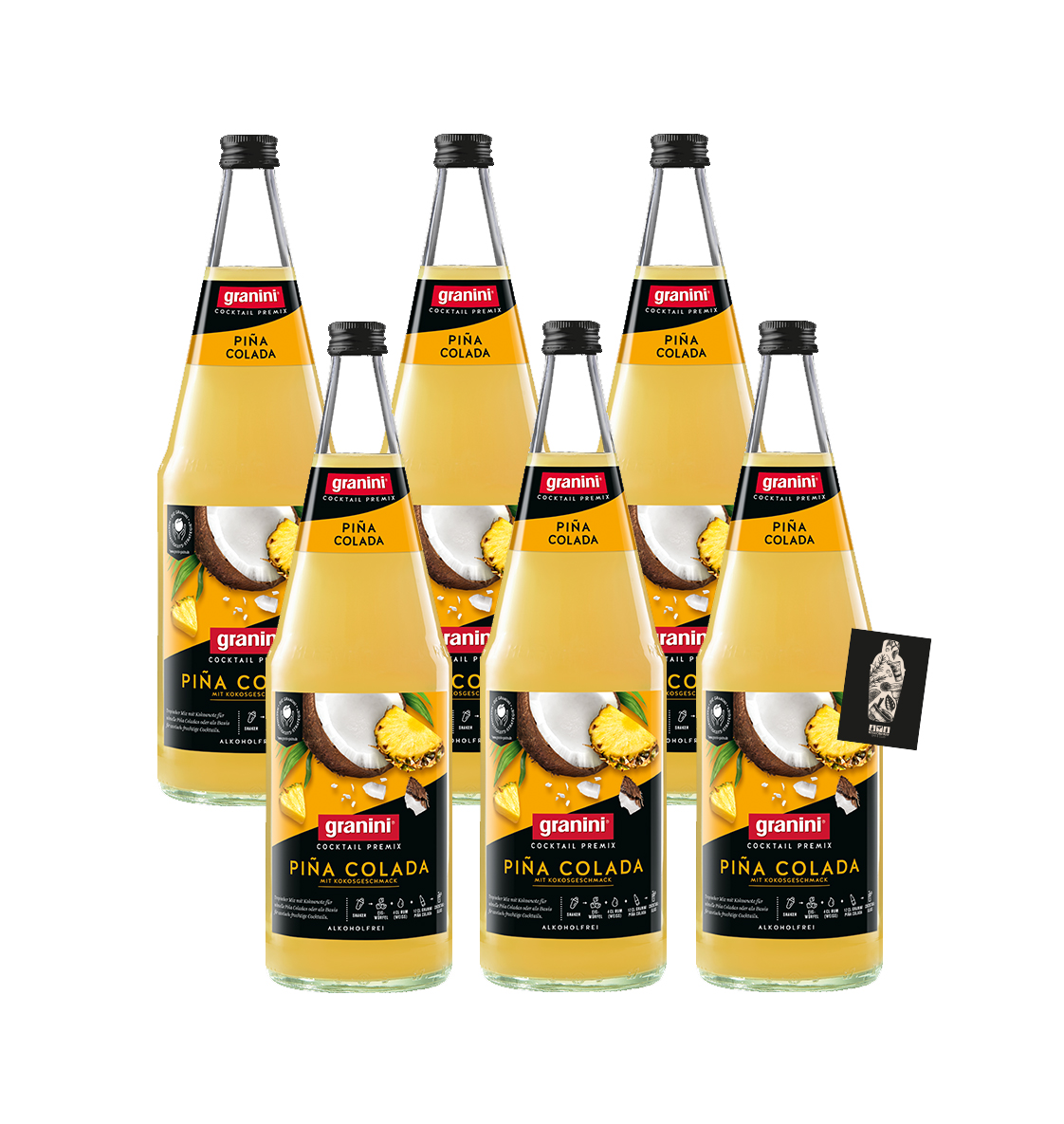 Granini Pina Colada 6er-Set Cocktail Premix MHD WARE (18.03.24) Mindesthaltbarkeit kurz vor Ablauf 6x 1L inkl. Pfand MEHRWEG alkoholfrei