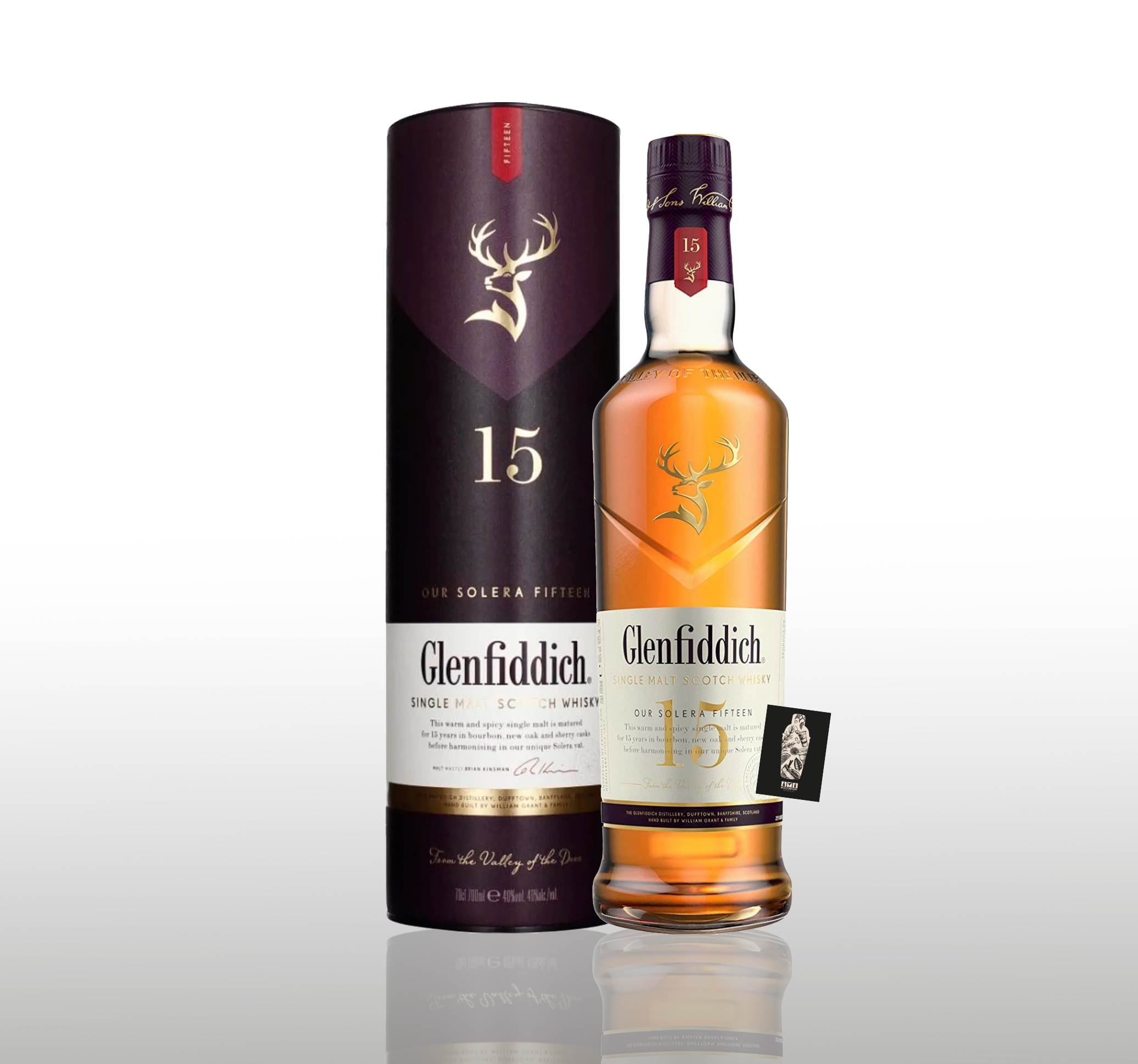 Glenfiddich Single Malt Scotch Whisky 15 years 0,7l (40% vol.) inkl. Geschenkbox (s. Bild) - [Enthält Sulfite]